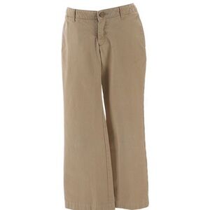 NWT LANDS' END WOMEN'S BOOTCUT BLENDED CHINO PANTS KHAKI 8